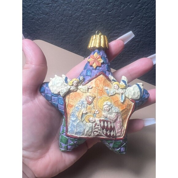 Jim Shore Nativity Star Christmas Decor Ornament 4"x4.5" Heartwood Creek 2004 - Picture 3 of 5